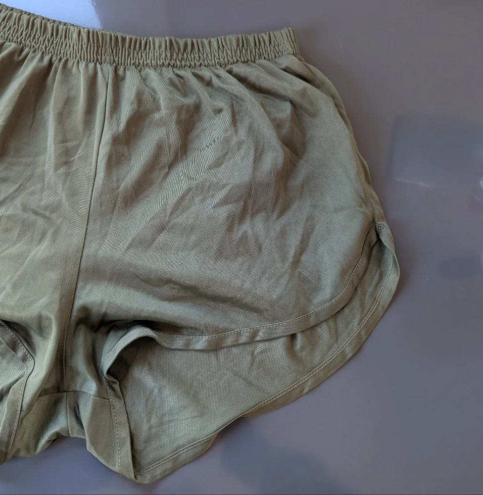 Vintage Soffee Army Green Silkies Running Shorts‎